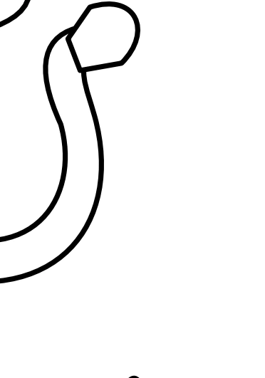 Curved lion tail ending in a small tuft