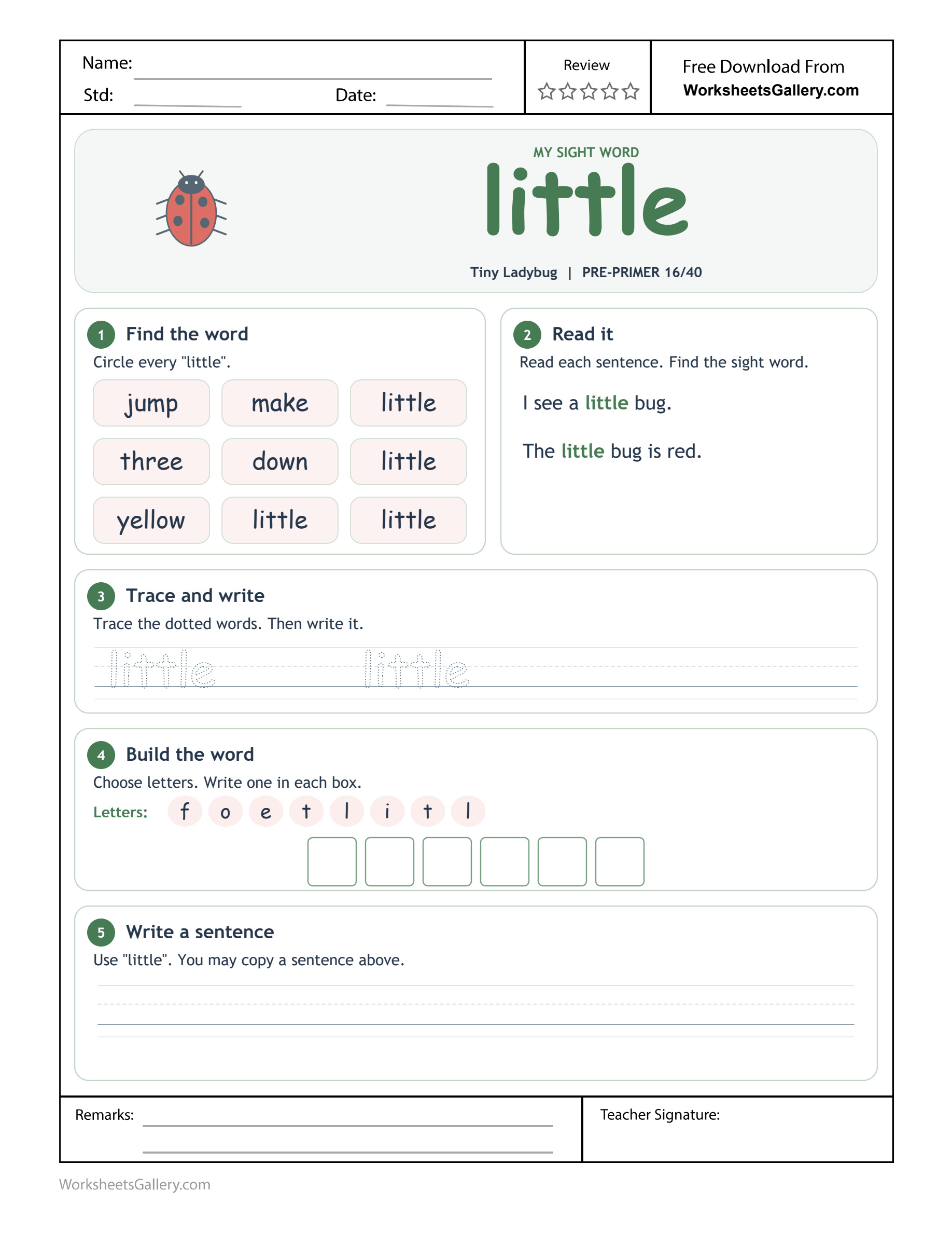 Little Word Study: 5 Brilliant Ladybug-Reading Games