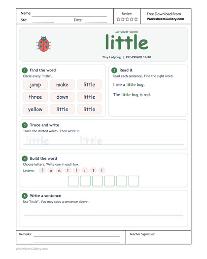 Little Word Study: 5 Brilliant Ladybug-Reading Games