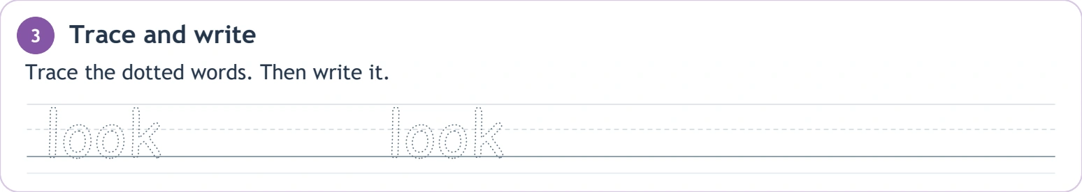 Two dotted look models aligned with writing guidelines