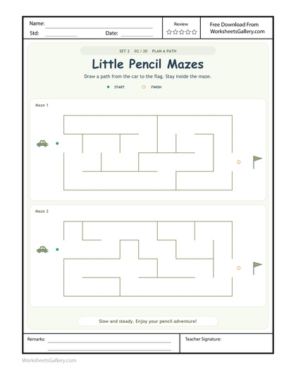Pencil Maze Plans: 4 Powerful Car-to-Flag Challenges