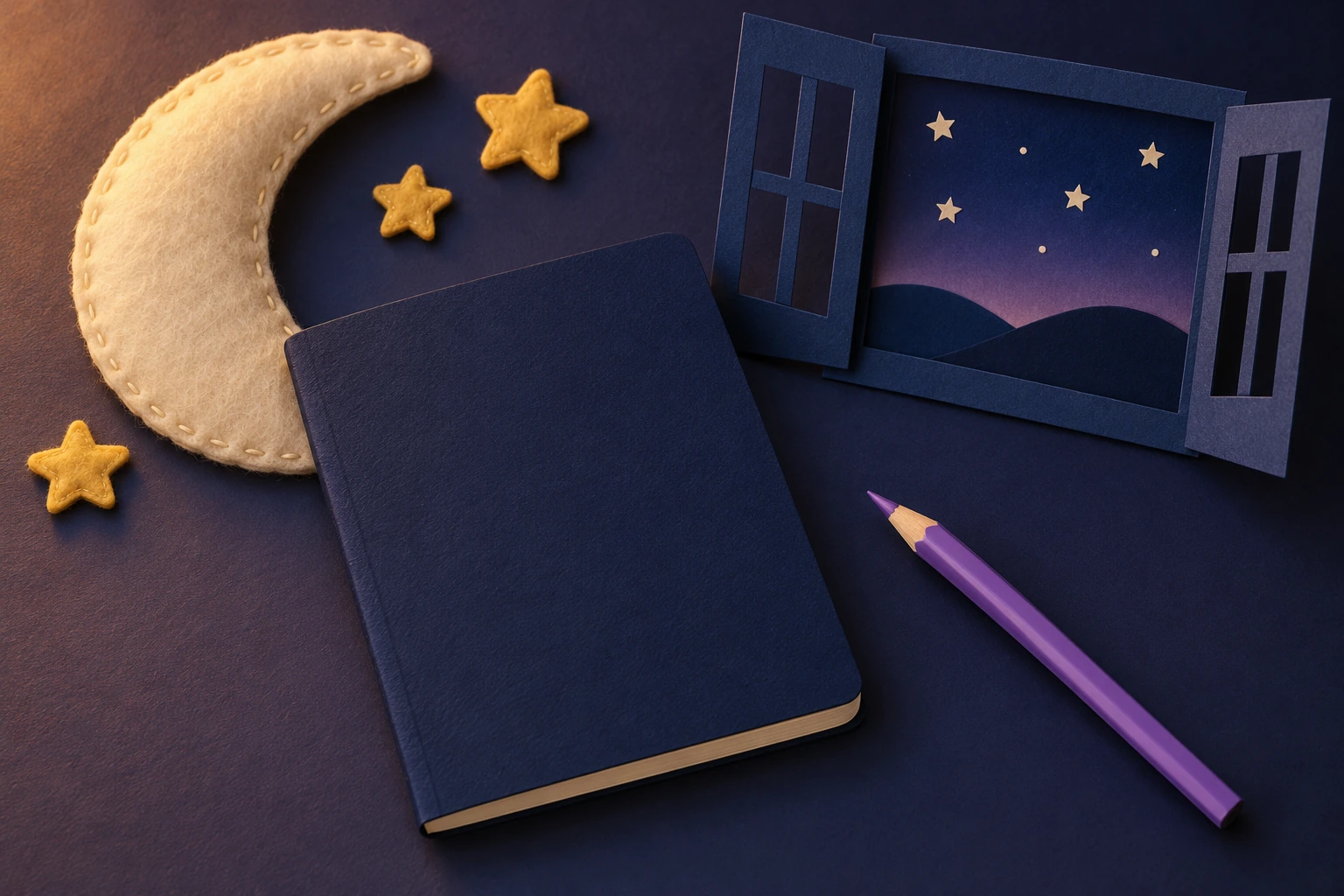 Handmade moon learning props with unprinted writing materials for a Mm story