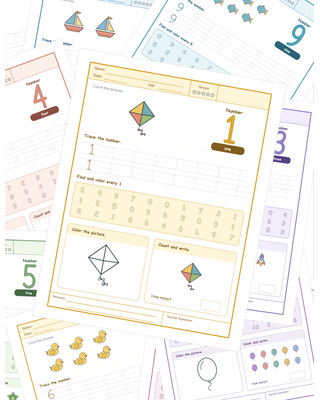 Number Bundle: 10 Brilliant Pages for Happy Counting