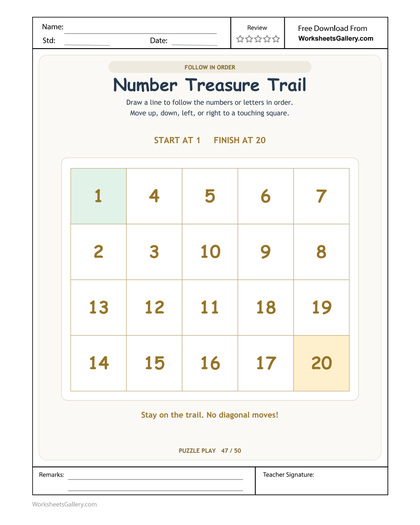 Number Neighbour Trail: 20 Clever Connected Stops