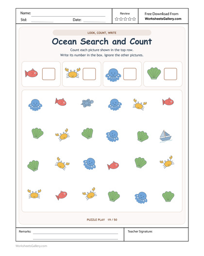Ocean Picture Counting: 4 Brilliant Search-and-Record Tasks