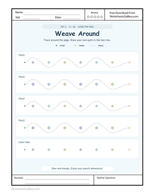 Obstacle Pencil Weaving: 4 Brilliant Routes Around Pegs