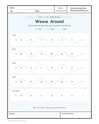 Obstacle Pencil Weaving: 4 Brilliant Routes Around Pegs