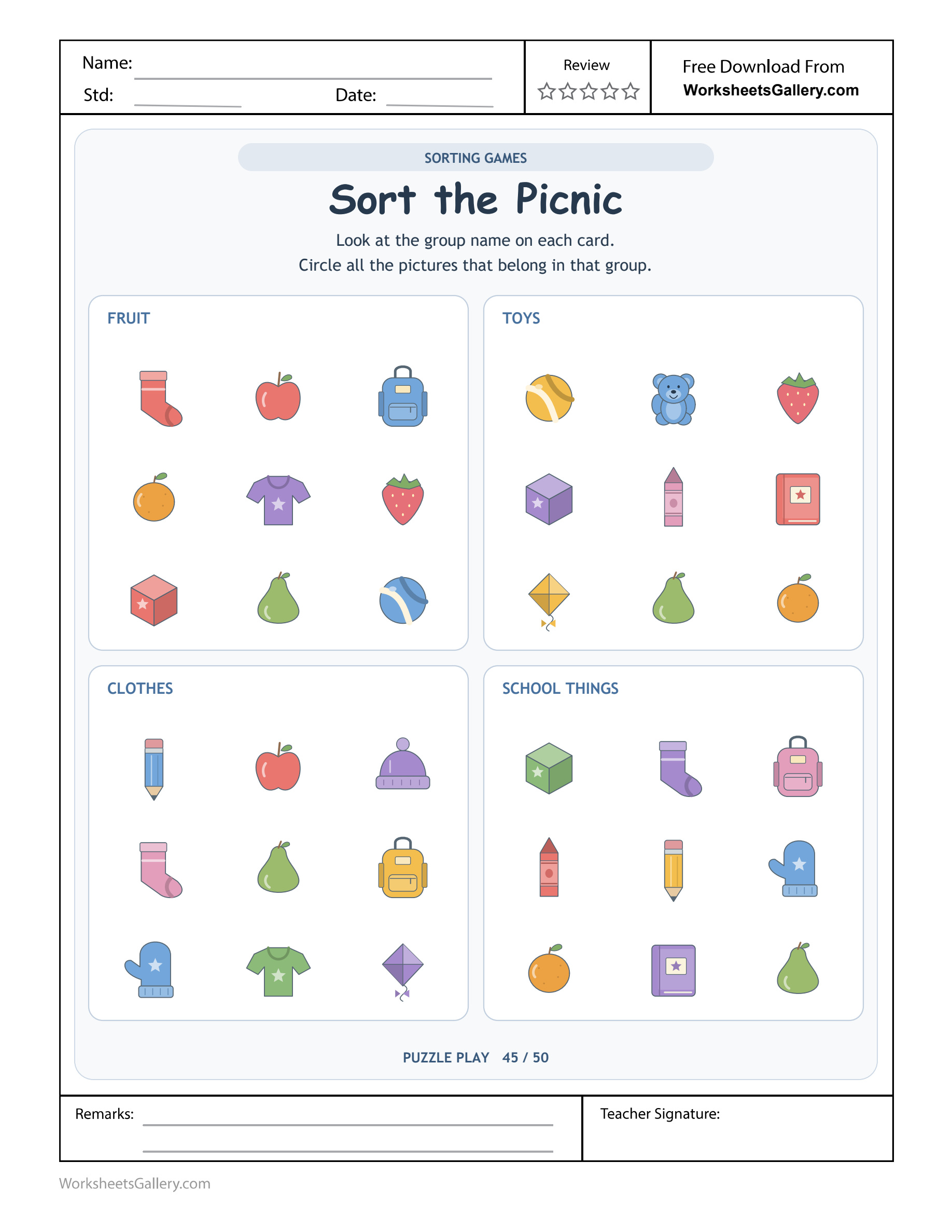 Picnic Group Sorting: 4 Wonderful All-Member Hunts