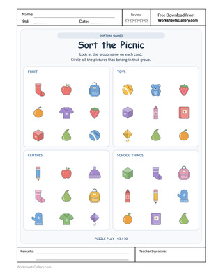 Picnic Group Sorting: 4 Wonderful All-Member Hunts
