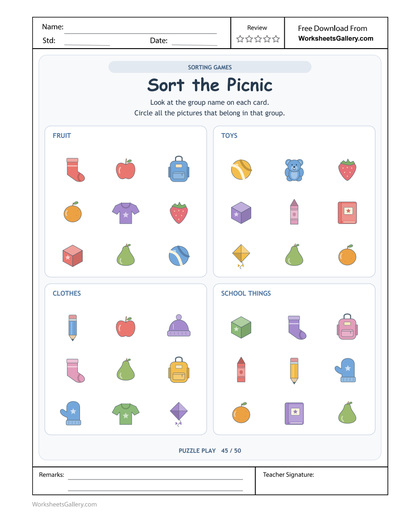Picnic Group Sorting: 4 Wonderful All-Member Hunts