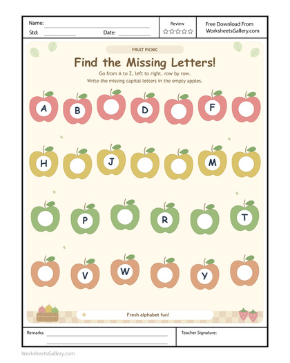 Picnic Letter Order: 4 Wonderful Apple Trail Tasks