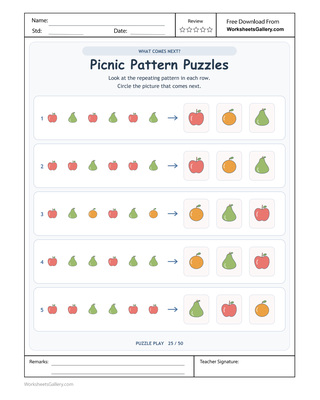 Picnic Fruit Patterns: 5 Clever Next-Picture Choices