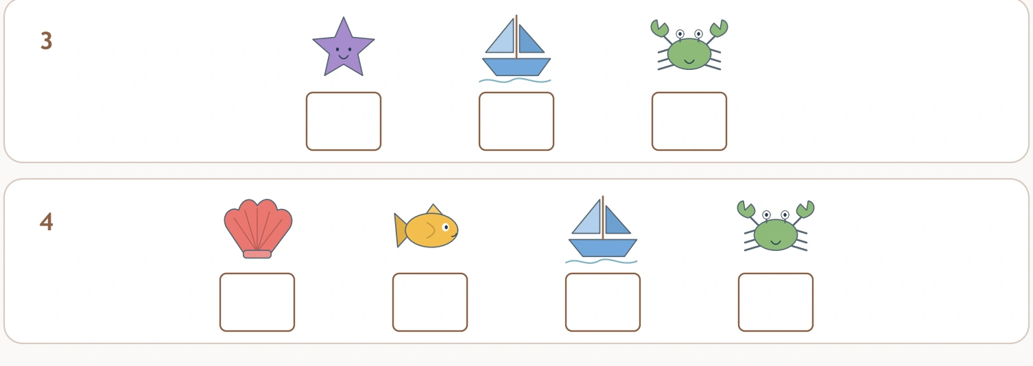 The last two messages retain their three-symbol and four-symbol sequences.