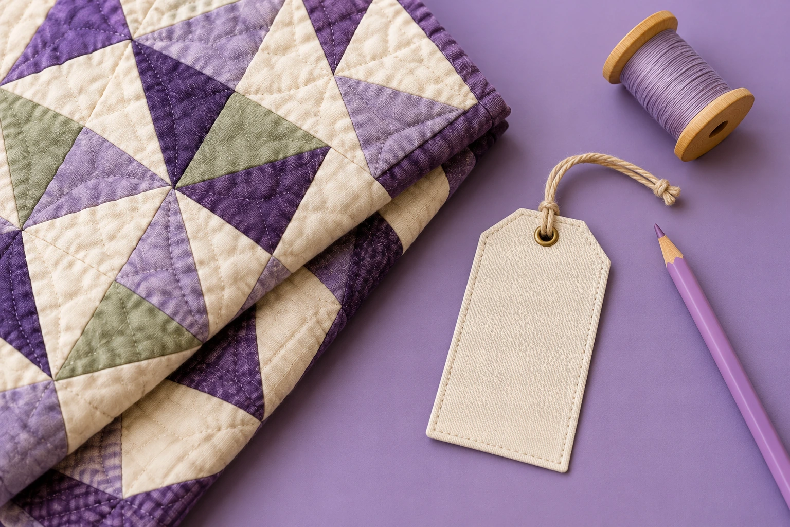 Handmade quilt learning props with unprinted writing materials for a Qq story