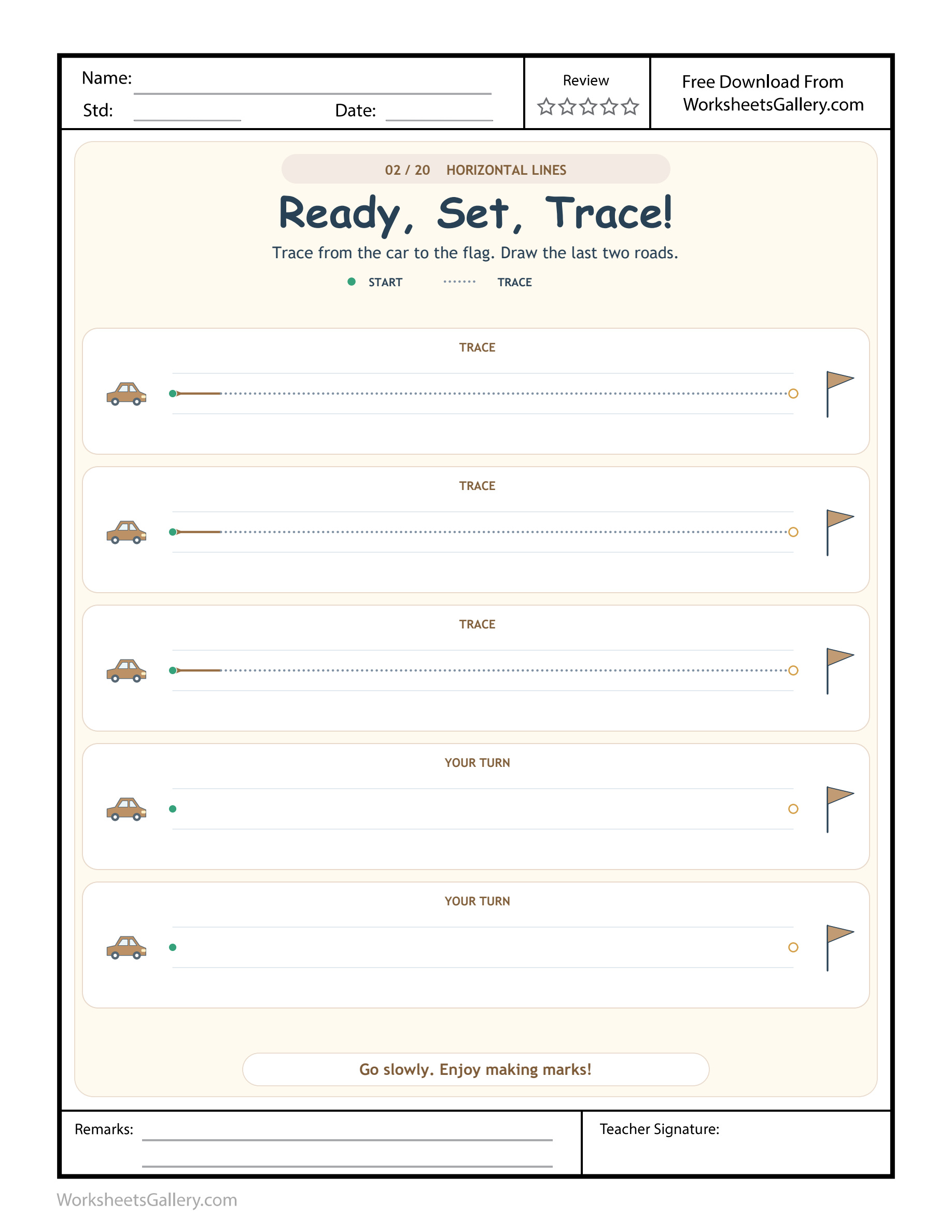 Road Tracing Play: 4 Wonderful Car-to-Flag Tasks