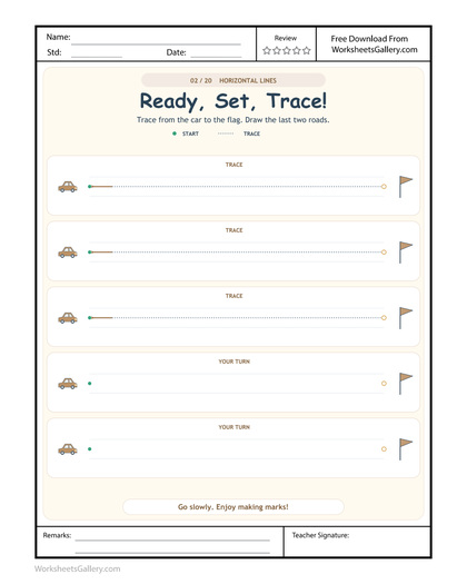 Road Tracing Play: 4 Wonderful Car-to-Flag Tasks