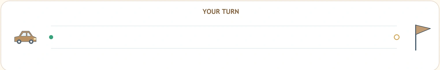 First YOUR TURN road with endpoints but no dotted centre