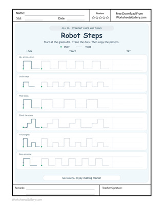 Robot Turn Tracing: 4 Brilliant Corner-Control Tasks