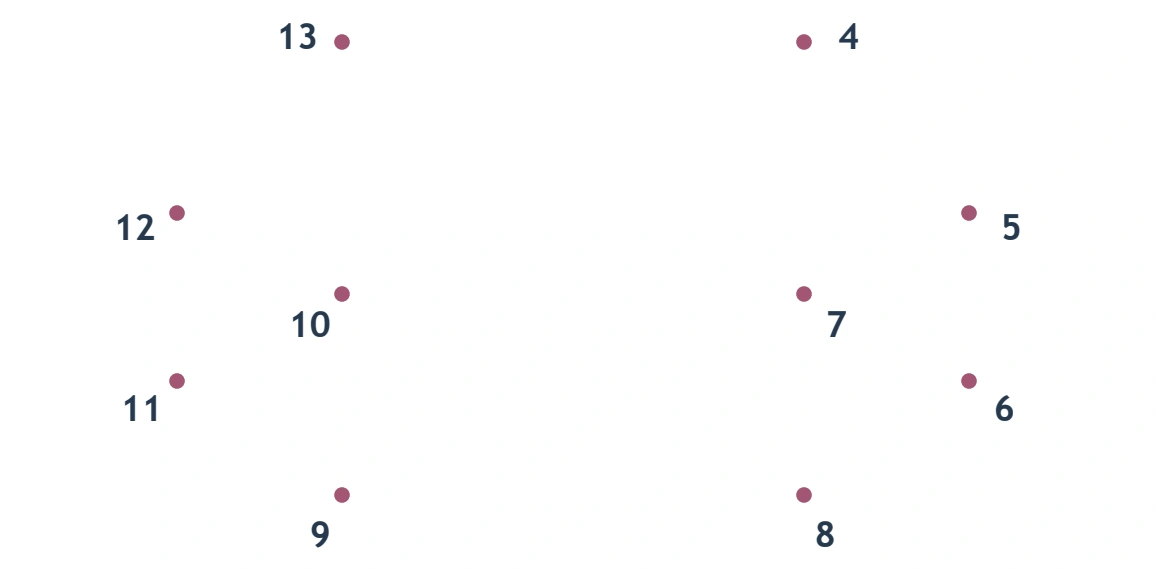 Rocket Number Joining: rocket fin number order The lower numbered points include both fins and the bottom eight-nine connection.