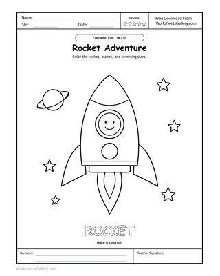 Rocket Color Mission: 6 Wonderful Panel-and-Star Games