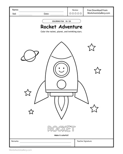 Rocket Color Mission: 6 Wonderful Panel-and-Star Games