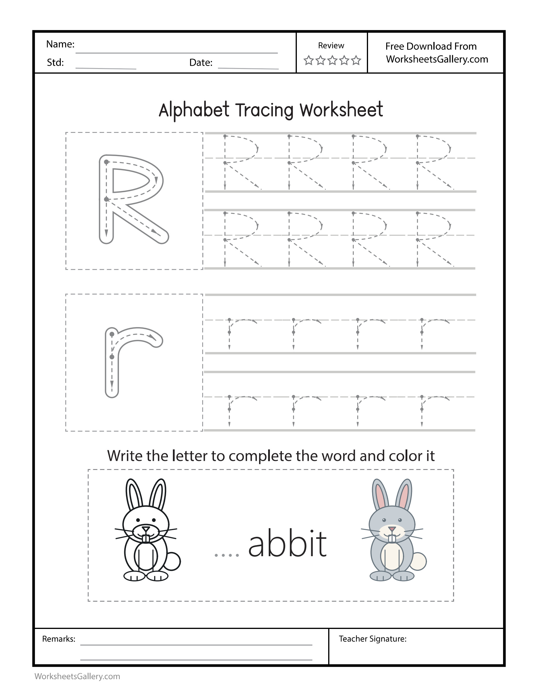 Rr Worksheet: 4 Wonderful Rabbit Route Sign Tasks