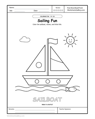 Sailboat Color Map: 5 Brilliant Sail-and-Wave Ideas