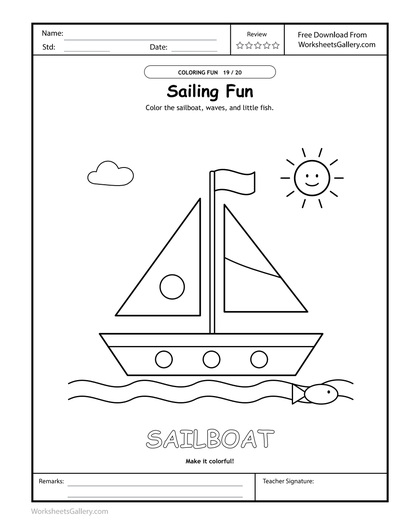 Sailboat Color Map: 5 Brilliant Sail-and-Wave Ideas