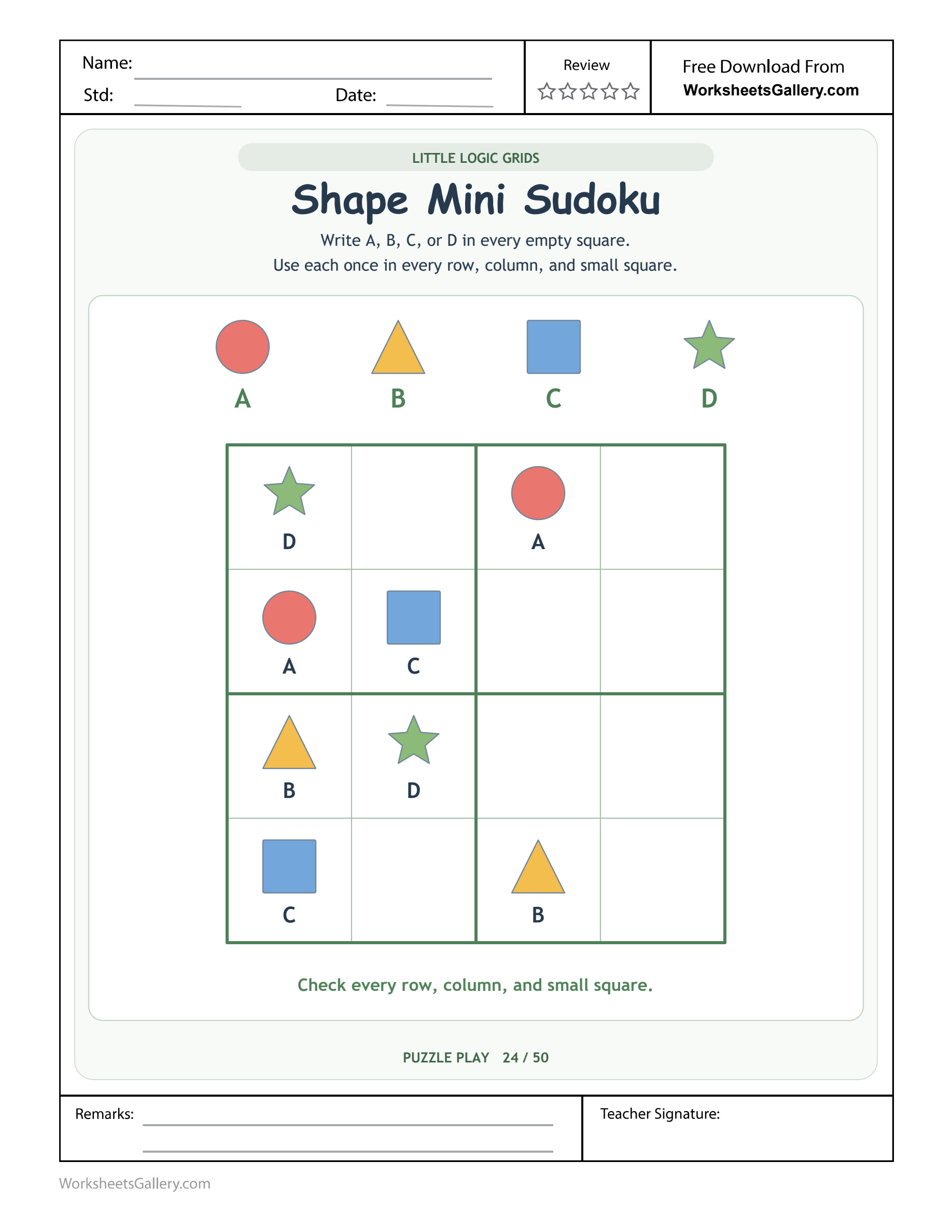 Shape Code Sudoku: 4 Brilliant Symbols to Reason With