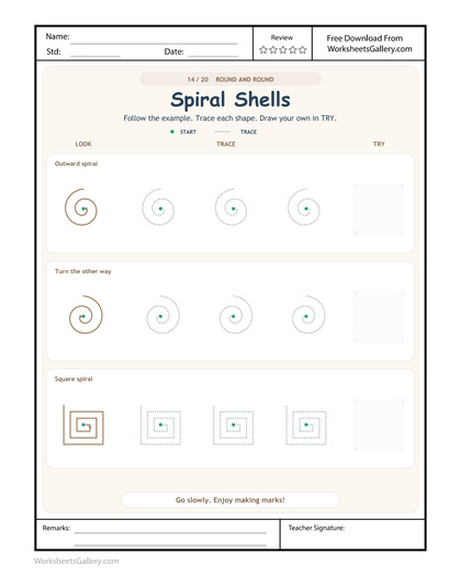 Shell Spiral Routes: 6 Wonderful Round-and-Round Games