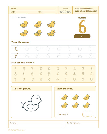 Number 6 Worksheet: 4 Powerful Duck Pond Successes