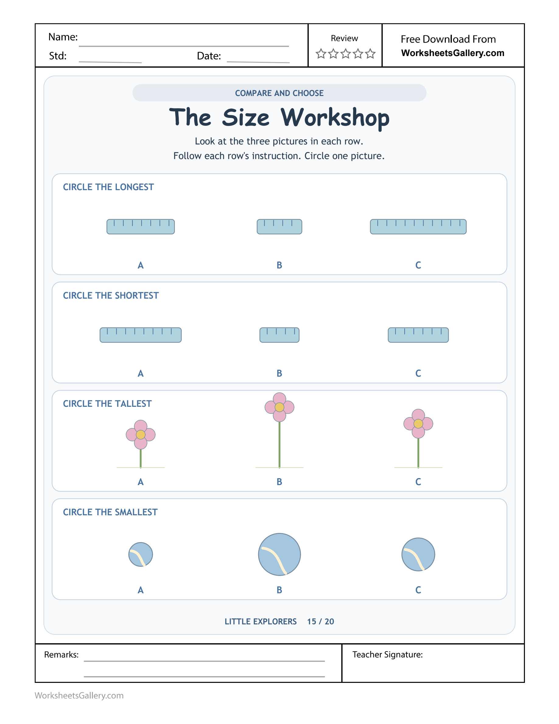 Size Workshop Choices: 4 Wonderful Comparison Rules
