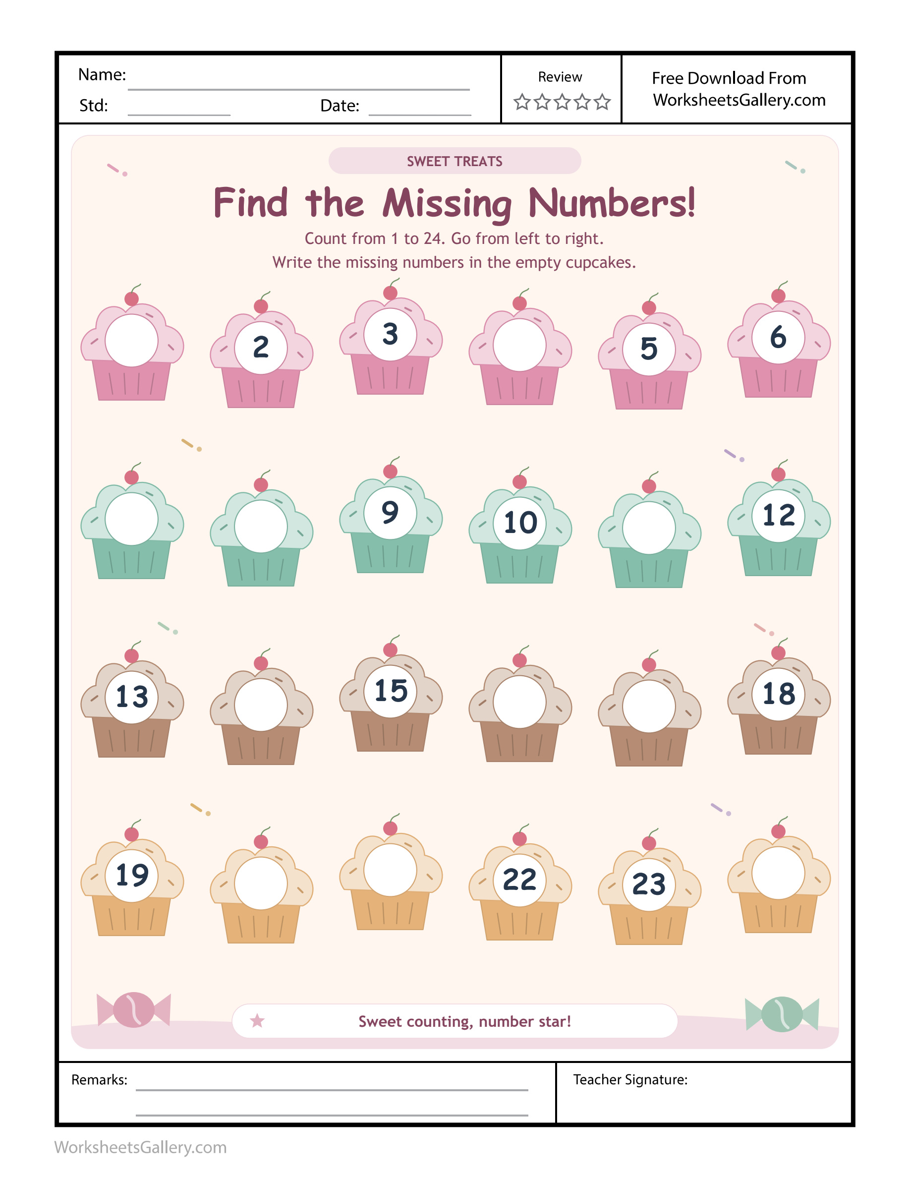 Sweet Missing Numbers: 5 Brilliant Cupcake Label Games