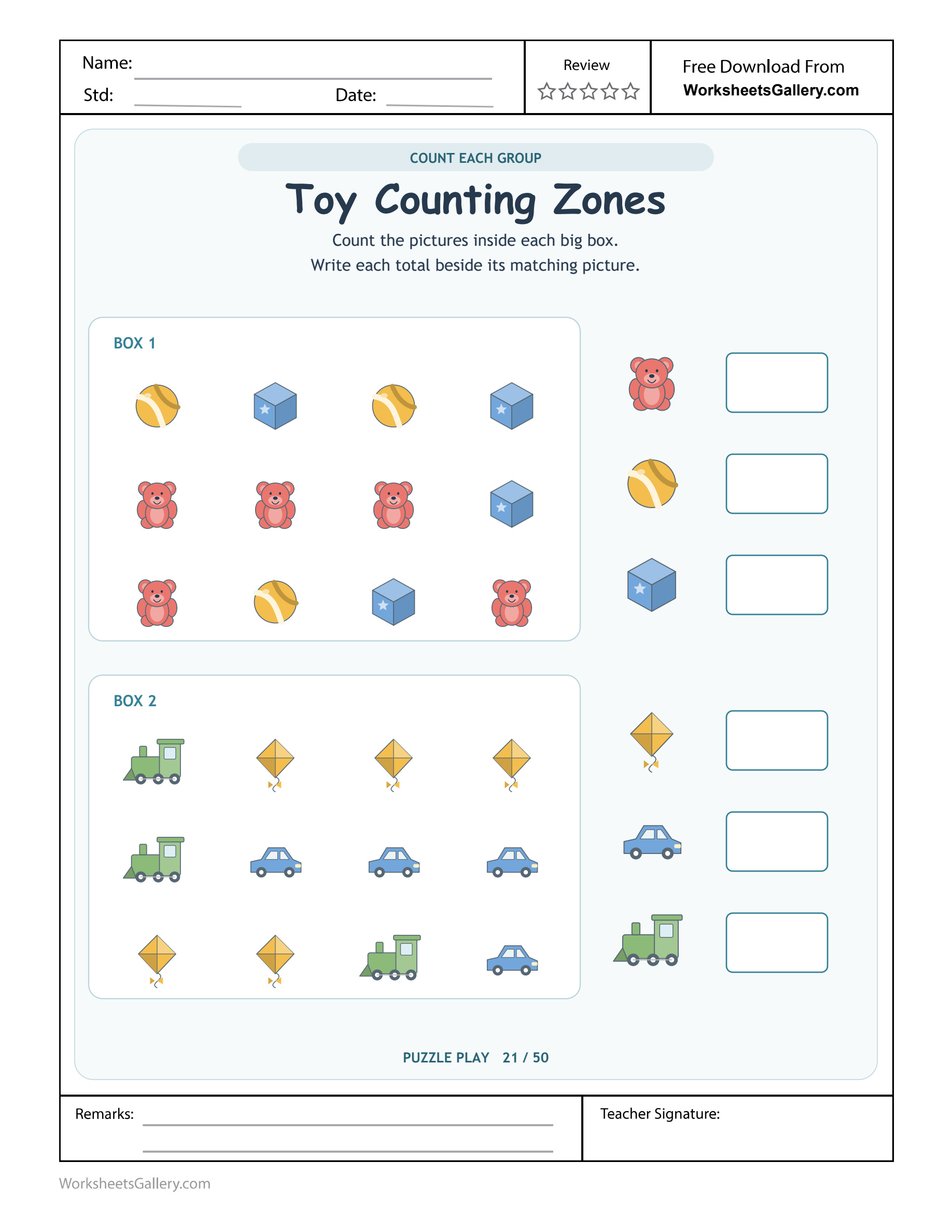 Toy Counting Zones: 6 Clever Totals Inside Two Boxes