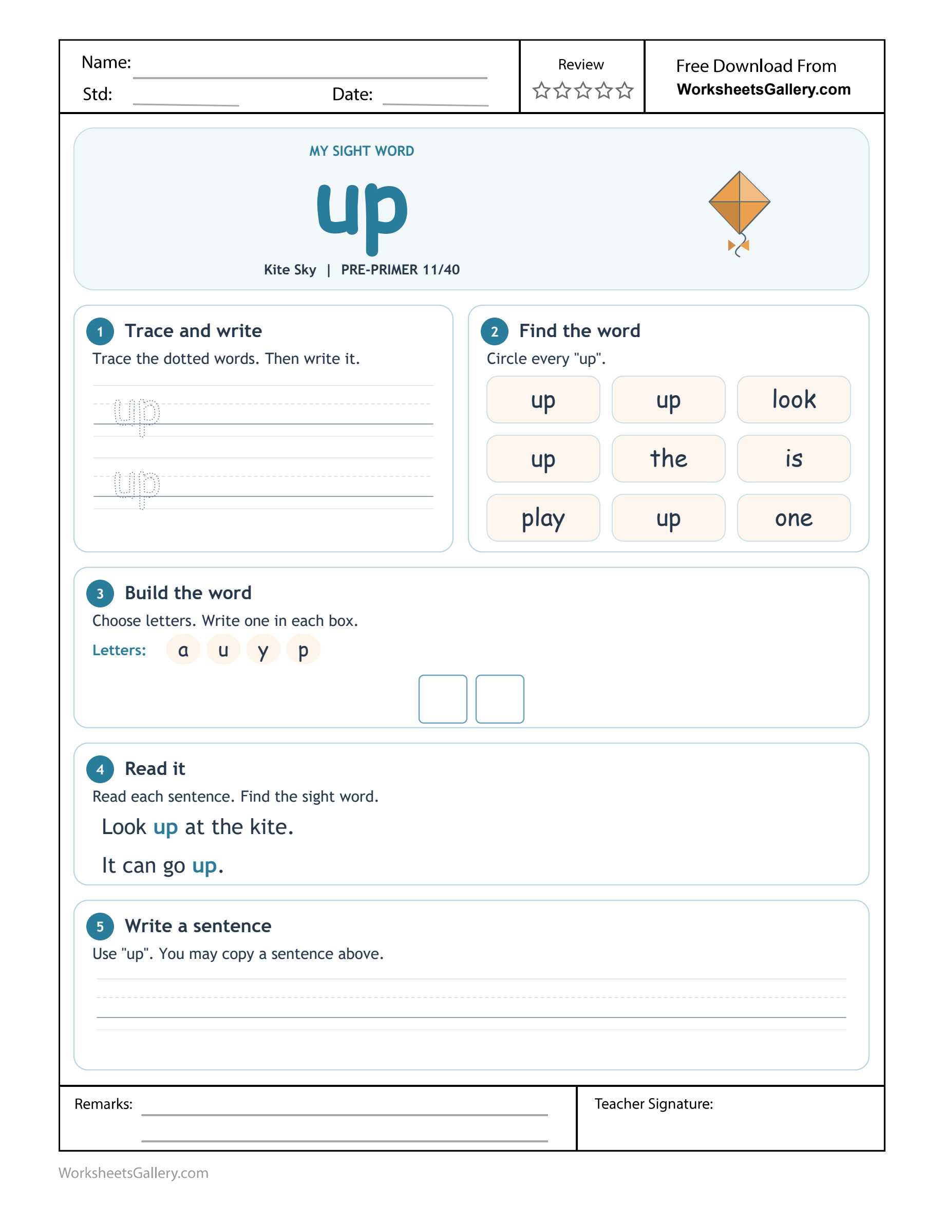 Up Word Action: 4 Powerful Kite-Sentence Reading Games