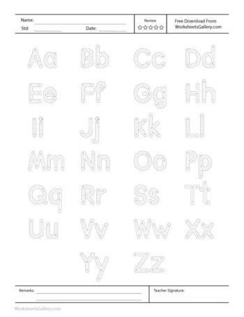 A-Z Uppercase And Lowercase Letters Tracing Worksheet