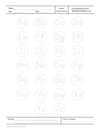 A-Z Uppercase And Lowercase Letters Tracing Printable Worksheet